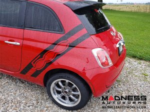 FIAT 500 Custom Wheels - Monza 15x6.5" 4-98 BP - Hyper Black/Gunmetal Finish